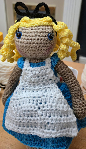 Handmade crocheted alice doll - crocheted,