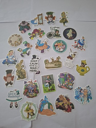 Alice wonderland stickers - alice,